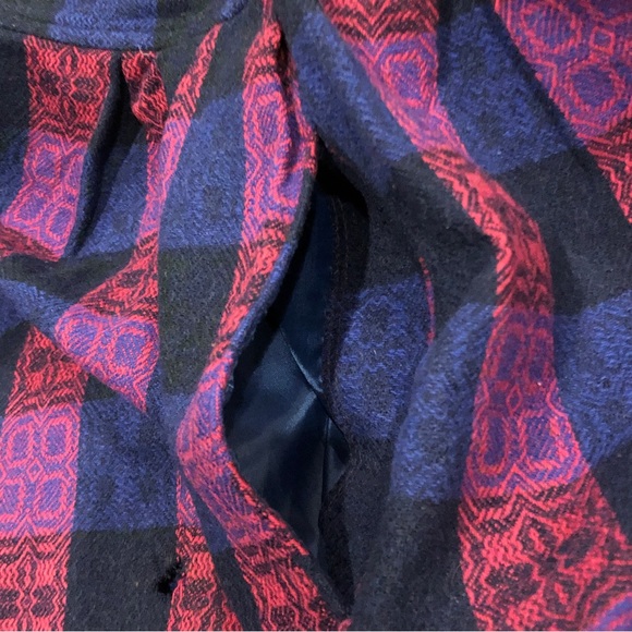 VTG Pendleton Skirt 12 Purple Plaid 100% Virgin Wool Pockets Long 60s 70s - Picture 5 of 13